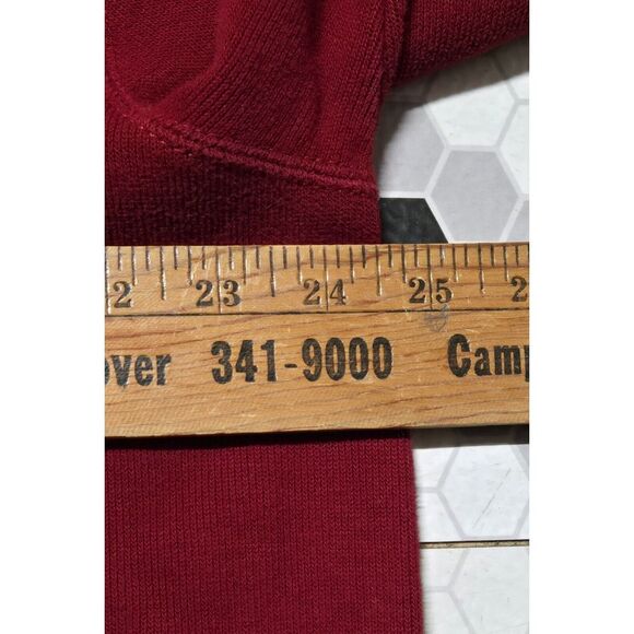 VTG Polo Ralph Lauren Mens Burgundy Quarter Zip Sz XL Pullover Sweater Mock Neck - Picture 10 of 13